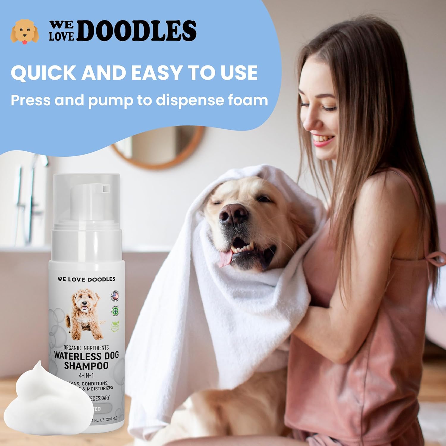 Waterless Dog Shampoo Unscented