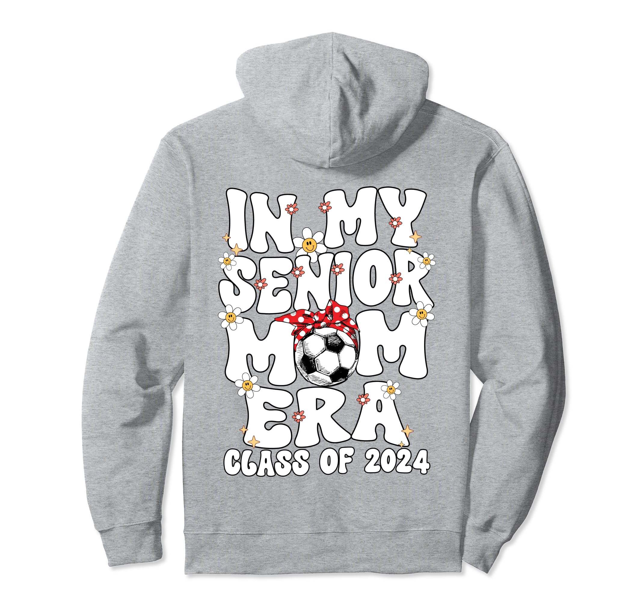 My Senior Soccer Mom Era Groovy Senior Hoodie - Aesthetic Graphic Unisex