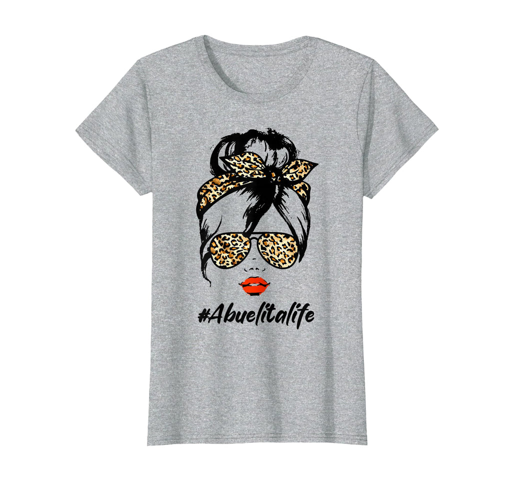 Classy Abuelita Life Leopard Pattern T-Shirt - Trendy Graphic for Adults