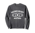 Sacred Heart Mustangs Soccer Ball Sweatshirt - Trendy Graphic Men Women