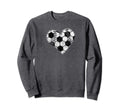 Love Soccer Pattern Baseball Laces Sweatshirt - Aesthetic Graphic Unisex