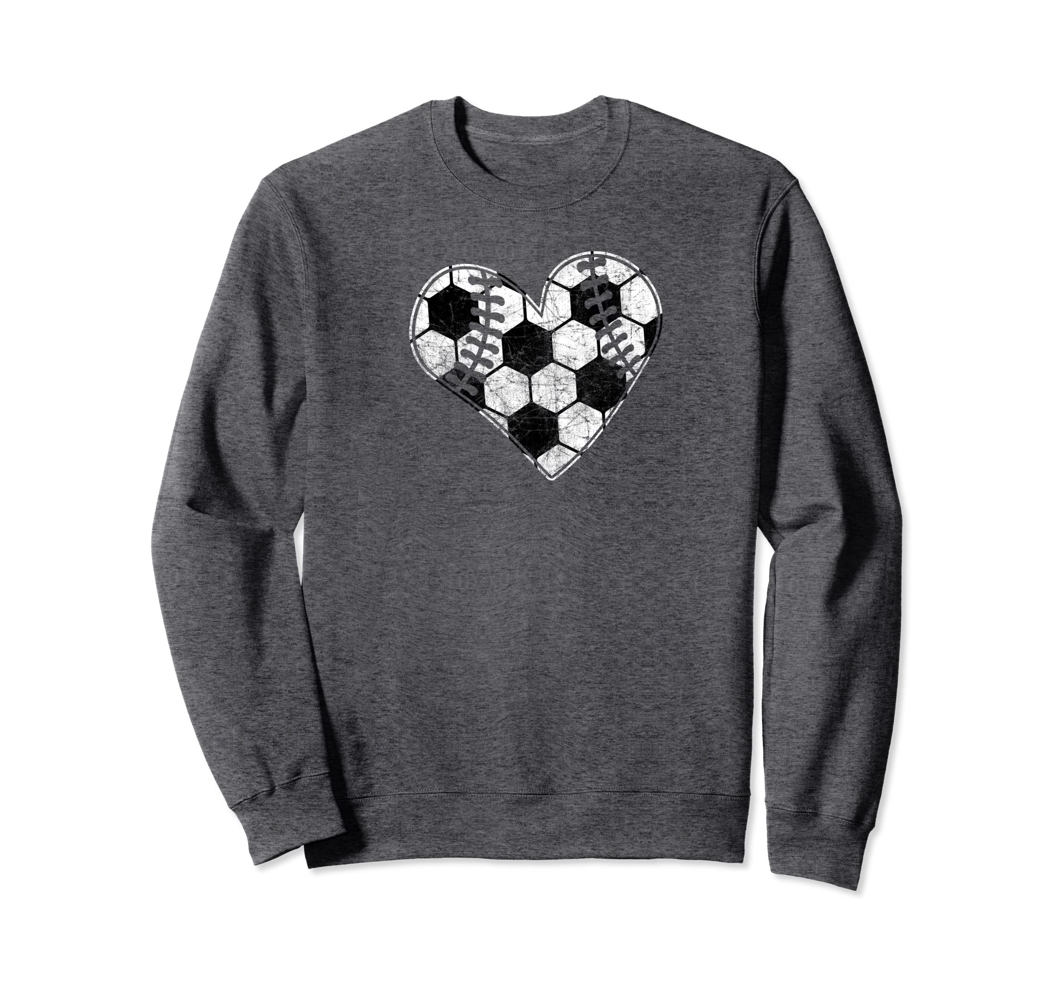 Love Soccer Pattern Baseball Sweatshirt - Fun Novelty Design Men Women