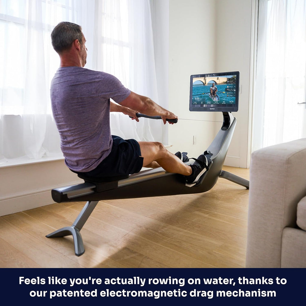 Pro Rowing Machine with Immersive 22" HD Rotating Screen - Stows Upright | Live and On-Demand at-Home Workouts, Membership Required
