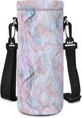 RICHEN Neoprene Water Bottle Carrier Bag with Adjustable Shoulder Strap,Insulated Water Bottle Cover for Stainless Steel/Glass/Plastic Bottles