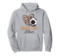 Funny Soccer Heart Game Day Vibes Hoodie - Fun Novelty Design Unisex
