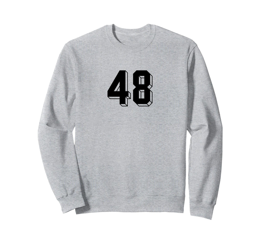 Number 48 80S 90S Soccer Team Jersey Sweatshirt - Graphic Print Unisex