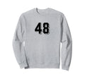 Number 48 80S 90S Soccer Team Jersey Sweatshirt - Graphic Print Unisex