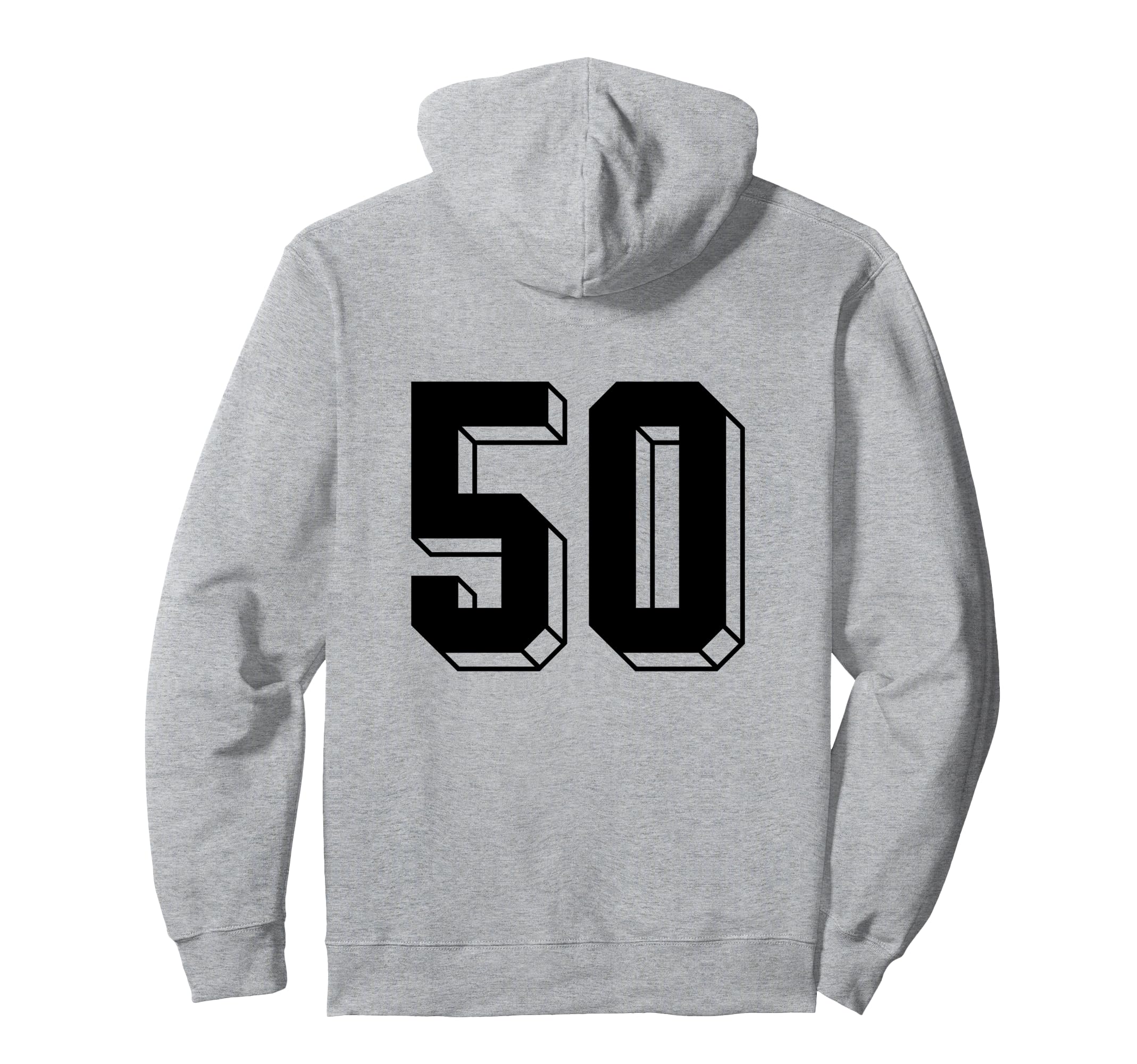 Number 50 Backside 80S 90S Team Jersey Hoodie - Streetwear Style Unisex