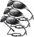 3 Pack Polarized Sports Sunglasses for Men, Mens Sunglasses Wrap Around UV400 Protection for Cycling Fishing Driving