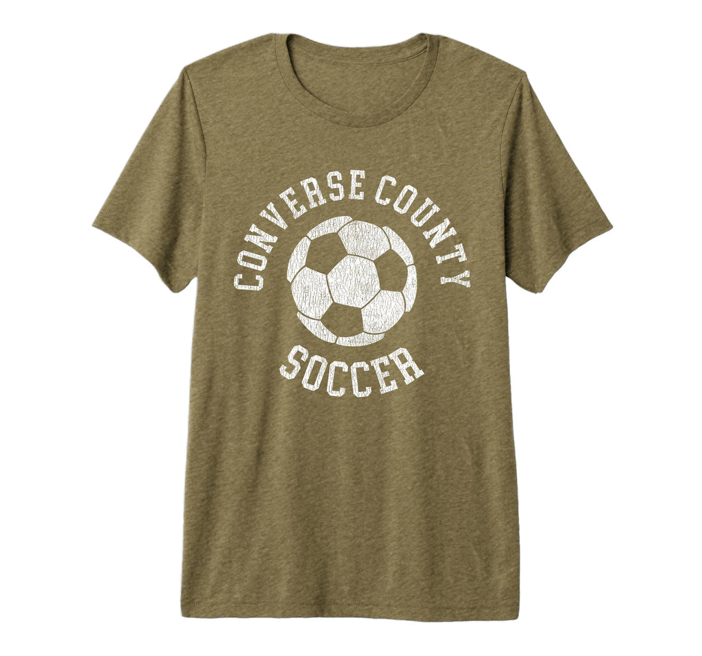 Converse County Soccer Distressed T-Shirt - Casual Everyday Wear Men Women