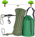 Tresbro Dog Camping Leash, 50ft/75ft/100ft Trolley System for Dogs up to 300lbs, Portable Lightweight Runner Lead for Yard, Reflective Dog Tie Out Cable for Camping, Courtyard, Park, Outside