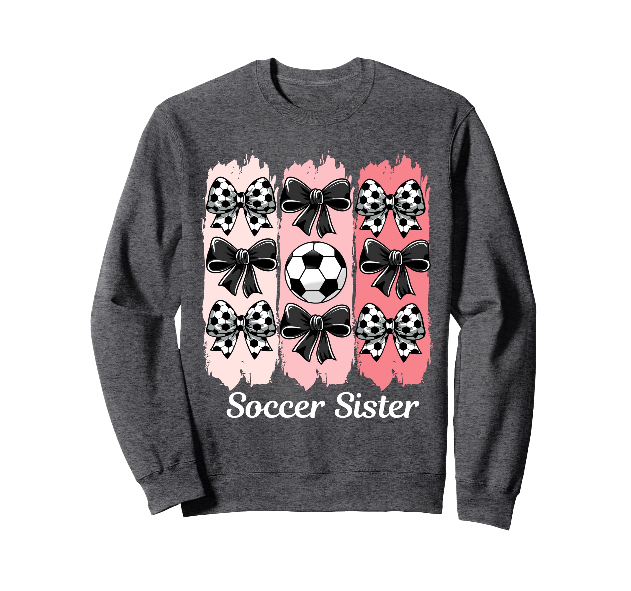 Soccer Sister Coquette Bow Sweatshirt - Fun Novelty Design Men Women