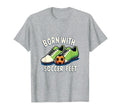 Born Soccer Feet Soccer T-Shirt - Minimalist Print for Adults