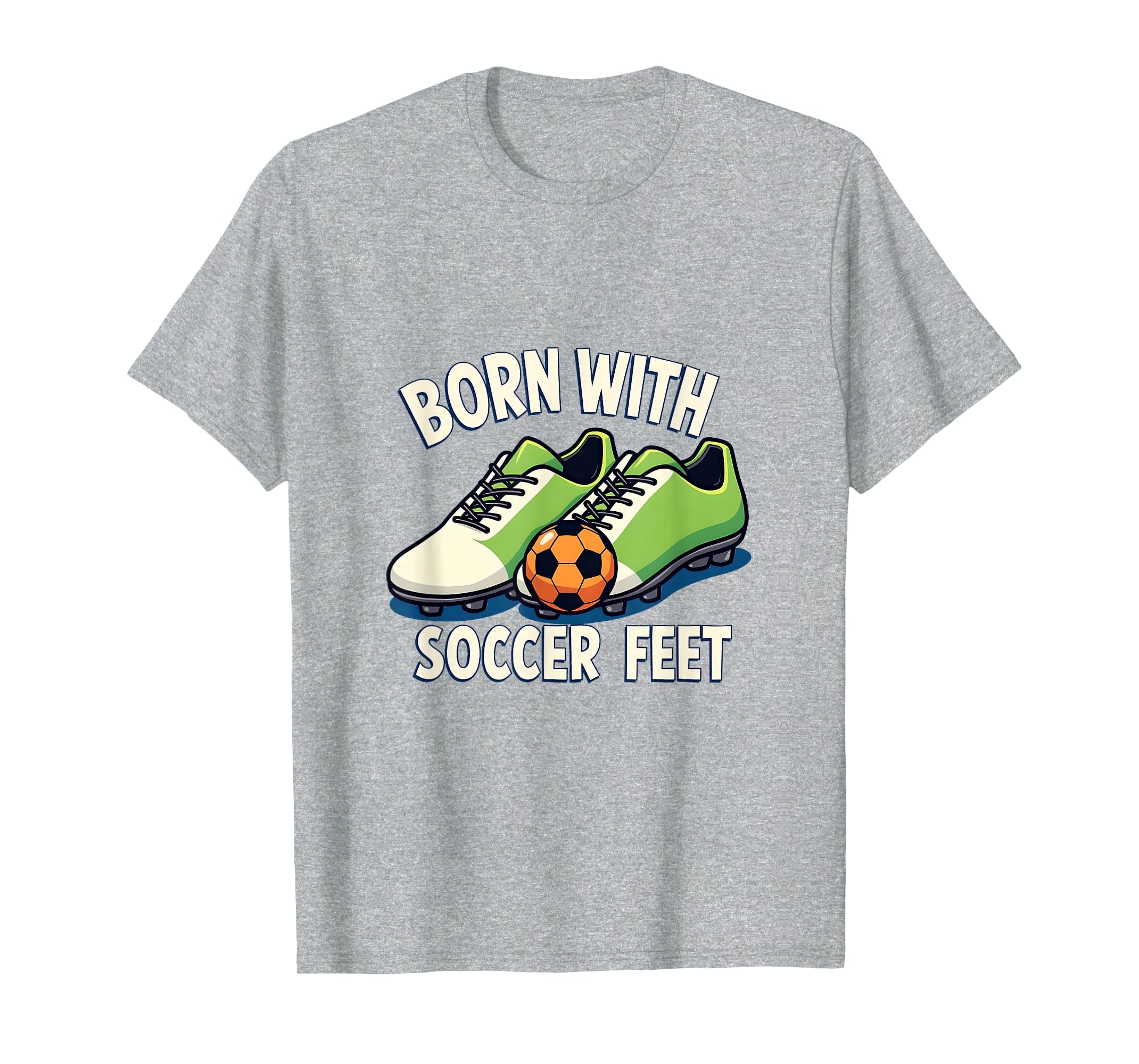 Born Soccer Feet Soccer T-Shirt - Minimalist Print for Adults