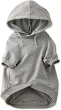 Rocky – The Orginal Lightweight Hooded TEE 100% Organic Cotton Dog Hoodie Pet Coat Sweater for Small, Medium, Large Dogs, Heather Gray, X-Small