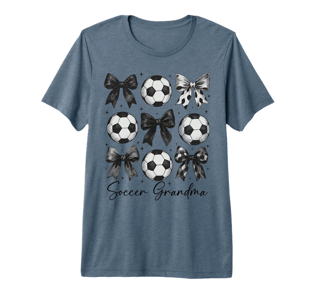 Soccer Grandma Funny Coquette Bow Soccer T-Shirt - Graphic Print Men Women