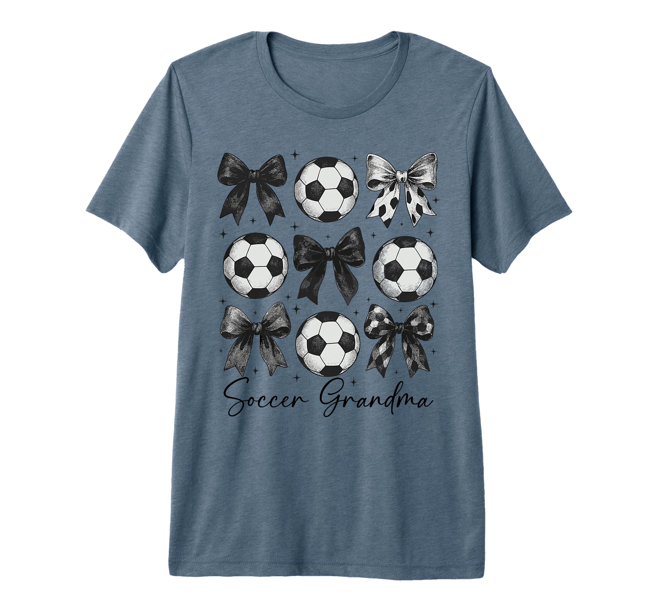 Soccer Grandma Funny Coquette Bow Soccer T-Shirt - Graphic Print Men Women