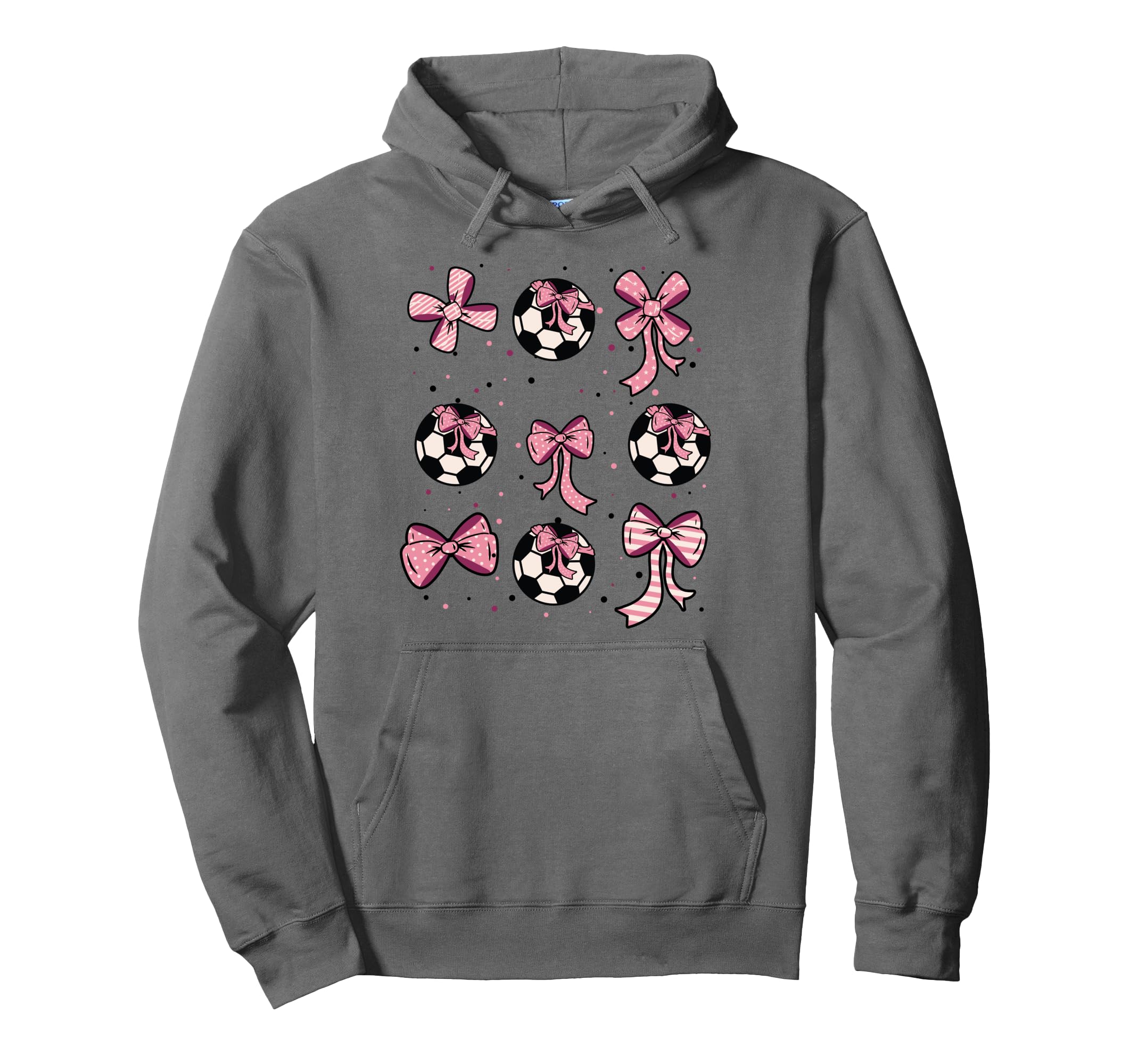 Soccer Ball Coquette Bow Game Day Hoodie - Aesthetic Graphic for Adults