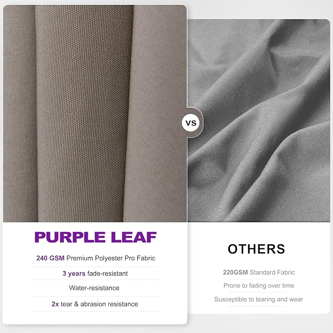 PURPLE LEAF 11.5' X 8' Left-right Tilting Outdoor Patio Umbrella Swivel Offset Cantilever Heavy Duty Rectangle Aluminum Umbrella with UV Resistant for Deck Pool Patio Backyard, Ash Mocha