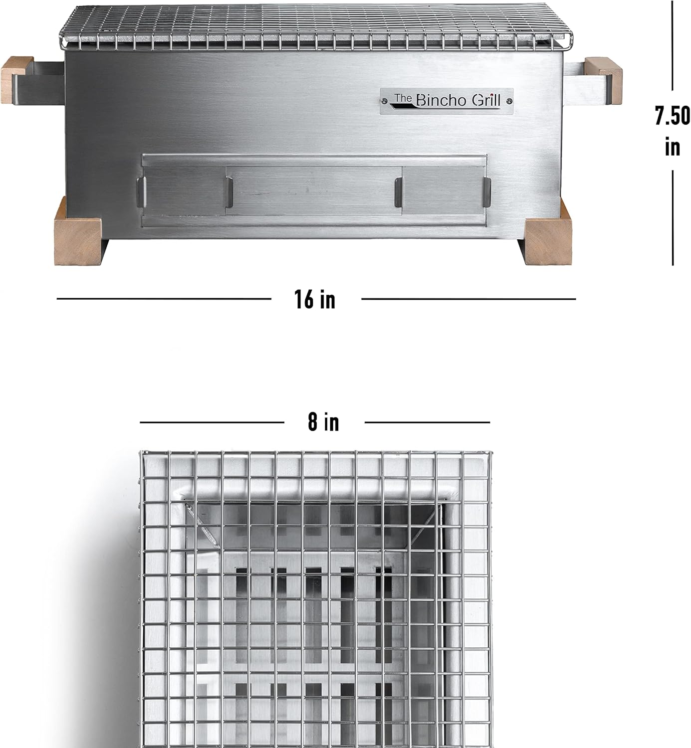 MG-168 Mini Yakitori Grill – Japanese Style Tabletop Charcoal Hibachi BBQ – Portable Binchotan Grill for Authentic Japanese Grilling – Perfect for Outdoor, Camping, or Home Use
