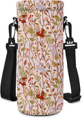 Neoprene Water Bottle Carrier Bag with Adjustable Shoulder Strap for Men Women Walking Hiking,Portable Insulated Holder Case for Stainless Steel/Glass/Plastic Bottles