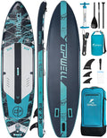 UPWELL 10'6"/11'/11'6" Inflatable Paddle Board, Stand Up Paddlboard for Youth & Adults, Stable Design, Premium SUP Accessories, Backpack, Leash, Hand Pump, Fins