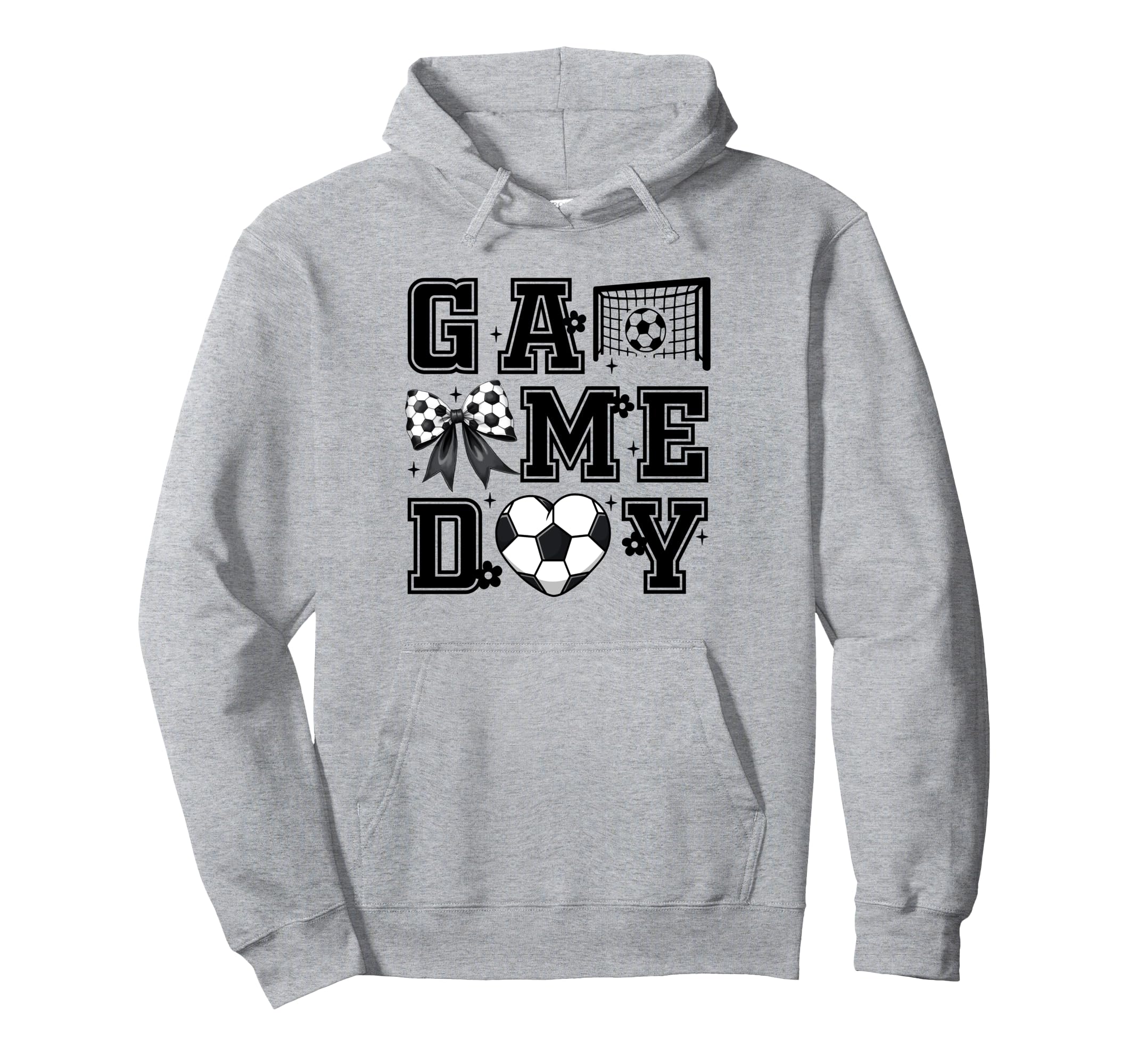 Soccer Game Day Coquette Bow Funny Soccer Hoodie - Unique Graphic Unisex