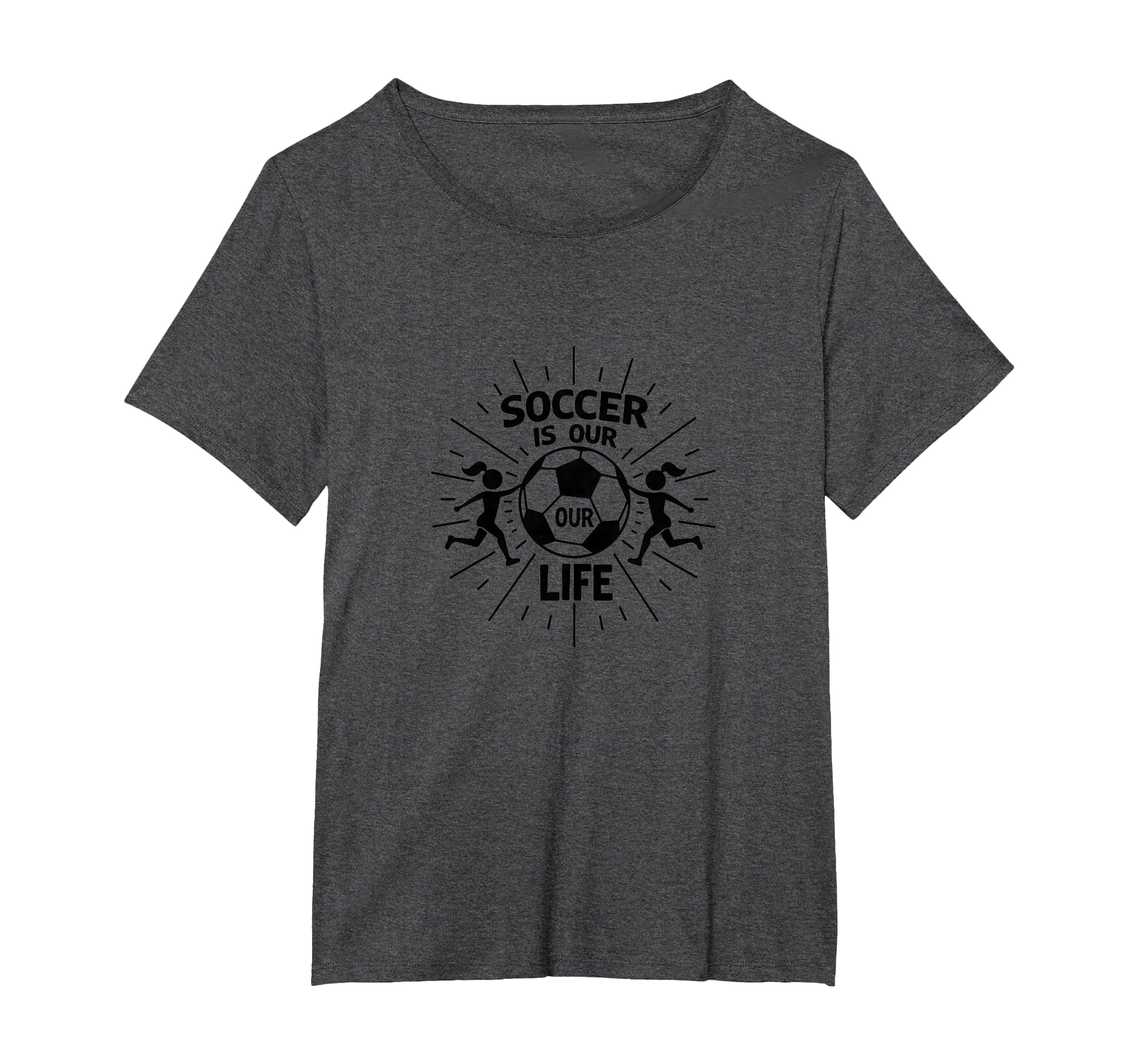 Soccer Is Our Life Soccer Sister T-Shirt - Graphic Print for Adults