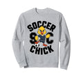 Soccer Chick Soccer Player Soccer Sweatshirt - Streetwear Style for Adults
