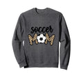 Leopard Soccer Mom Soccer Ball Game Sweatshirt - Minimalist Print Unisex