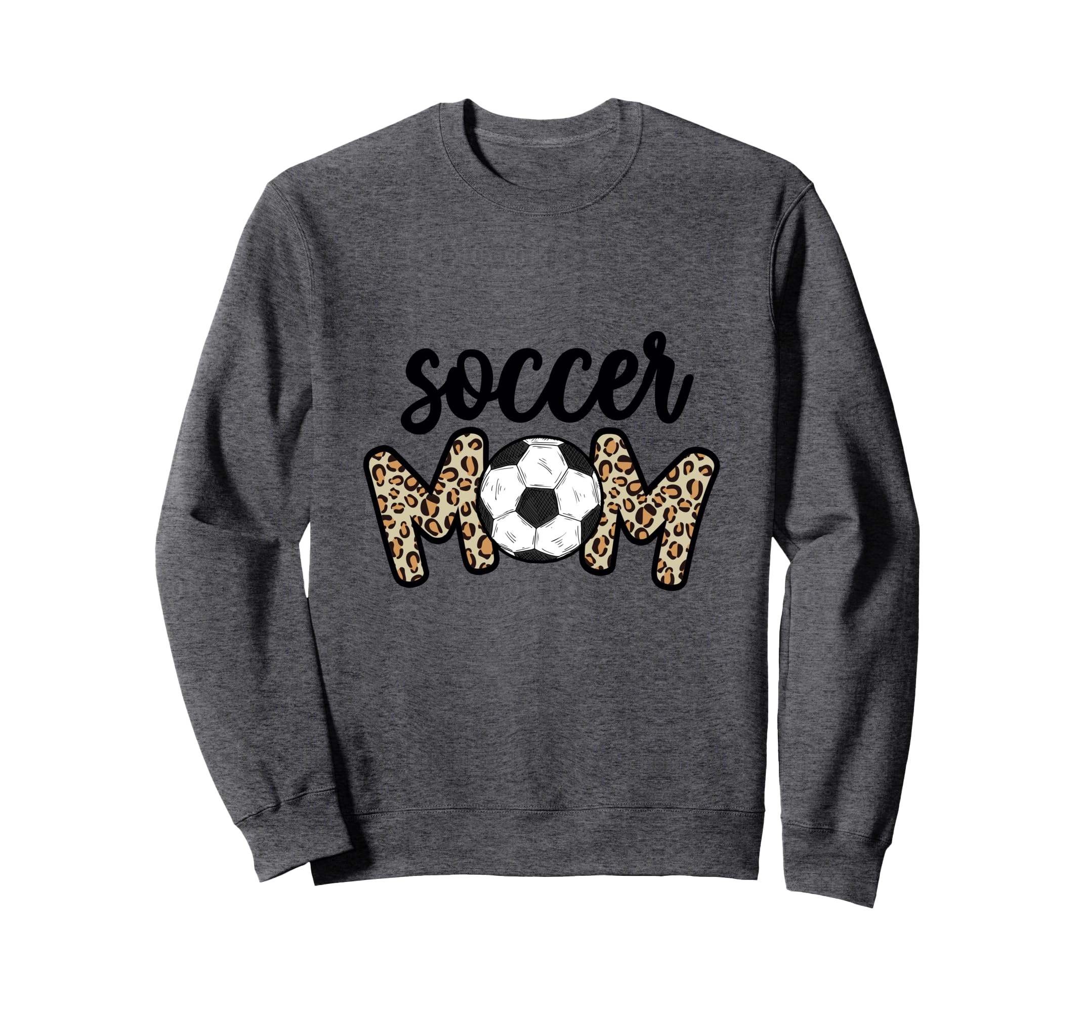 Leopard Soccer Mom Soccer Ball Game Sweatshirt - Minimalist Print Unisex
