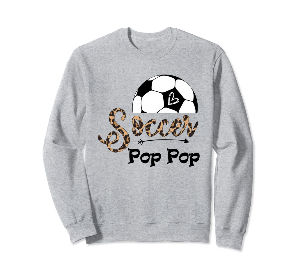 Soccer Pop Pop Leopard Funny Sweatshirt - Aesthetic Graphic for Adults