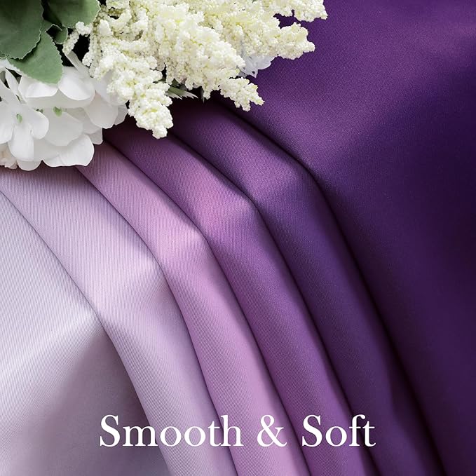 HOMEIDEAS Purple Ombre Blackout Curtains 52 X 63 Inch Length Gradient Room Darkening Thermal Insulated Energy Saving Grommet 2 Panels Window Drapes for Living Room, Bedroom