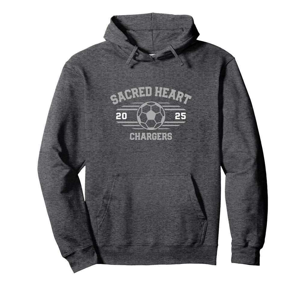 Sacred Heart Chargers Soccer Ball Hoodie - Casual Everyday Wear for Adults