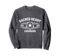 Sacred Heart Chargers Soccer Ball Sweatshirt - Aesthetic Graphic Unisex