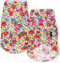 Parisian Pet Floral Pattern Dog Shirt - 100% Cotton Summer Clothes - Stylish Beach Outfit - Hook and Loop Closure - Machine Washable - XL3