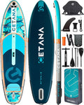 CETANA 11'6×35" Extra Wide Stand Up Paddle Board for Adults & Youth, 400lb Capacity Inflatable Paddle Board, Sup for 2+1 Person with Removable US Fin, 100L Backpack, Floating Paddle, Safety Leash