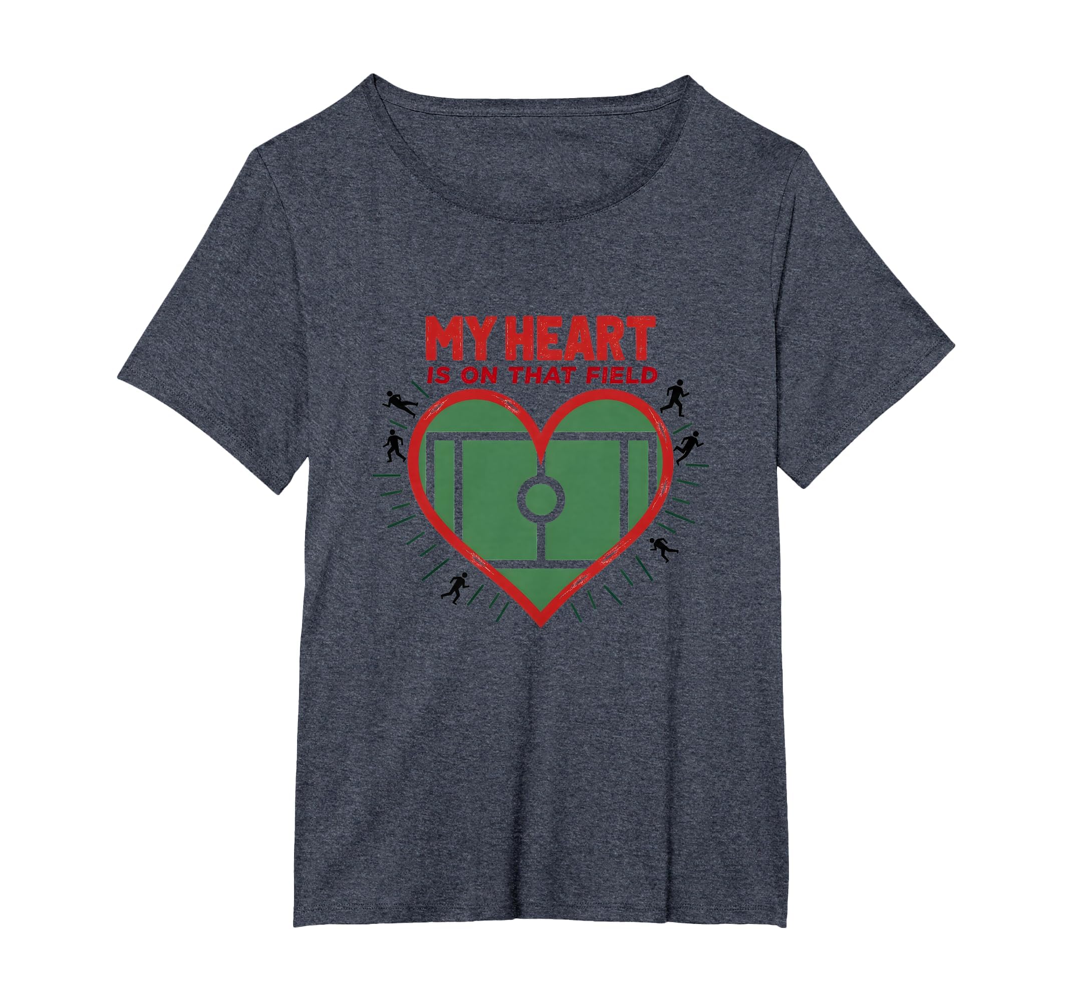 My Heart Is That Field Soccer Fan T-Shirt - Fun Novelty Design Men Women