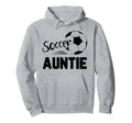 Soccer Auntie Love Soccer Player Hoodie - Fun Novelty Design Unisex