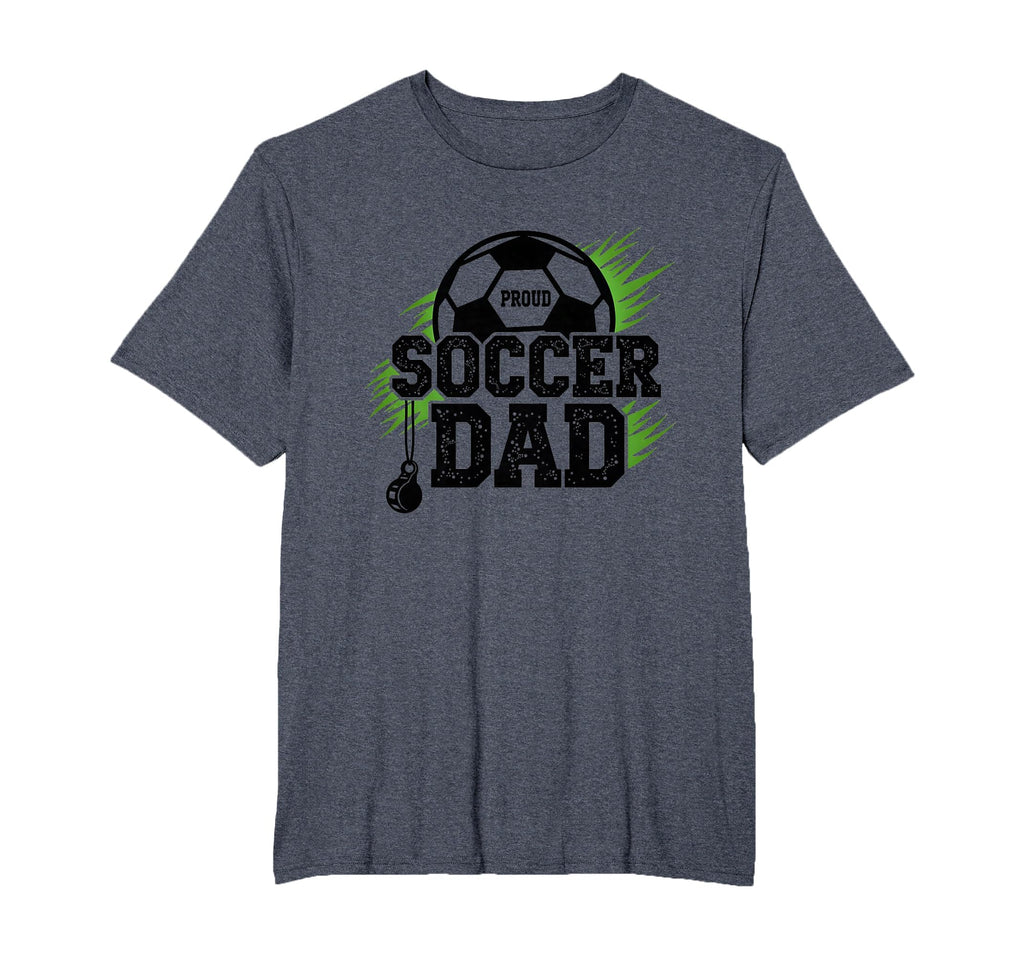 Proud Soccer Dad Whistle Sports Fan T-Shirt - Graphic Print for Adults