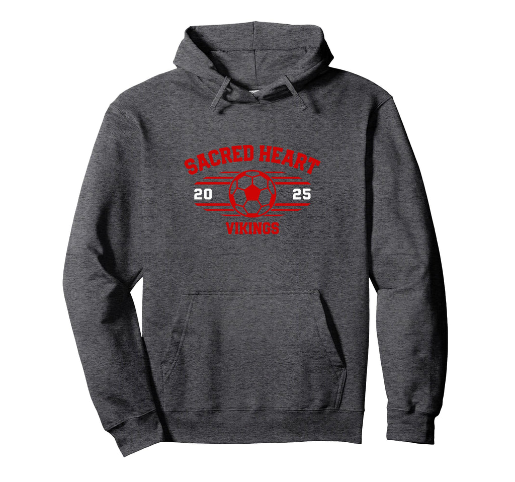 Sacred Heart Vikings Soccer Ball 2025 Hoodie - Minimalist Print Unisex