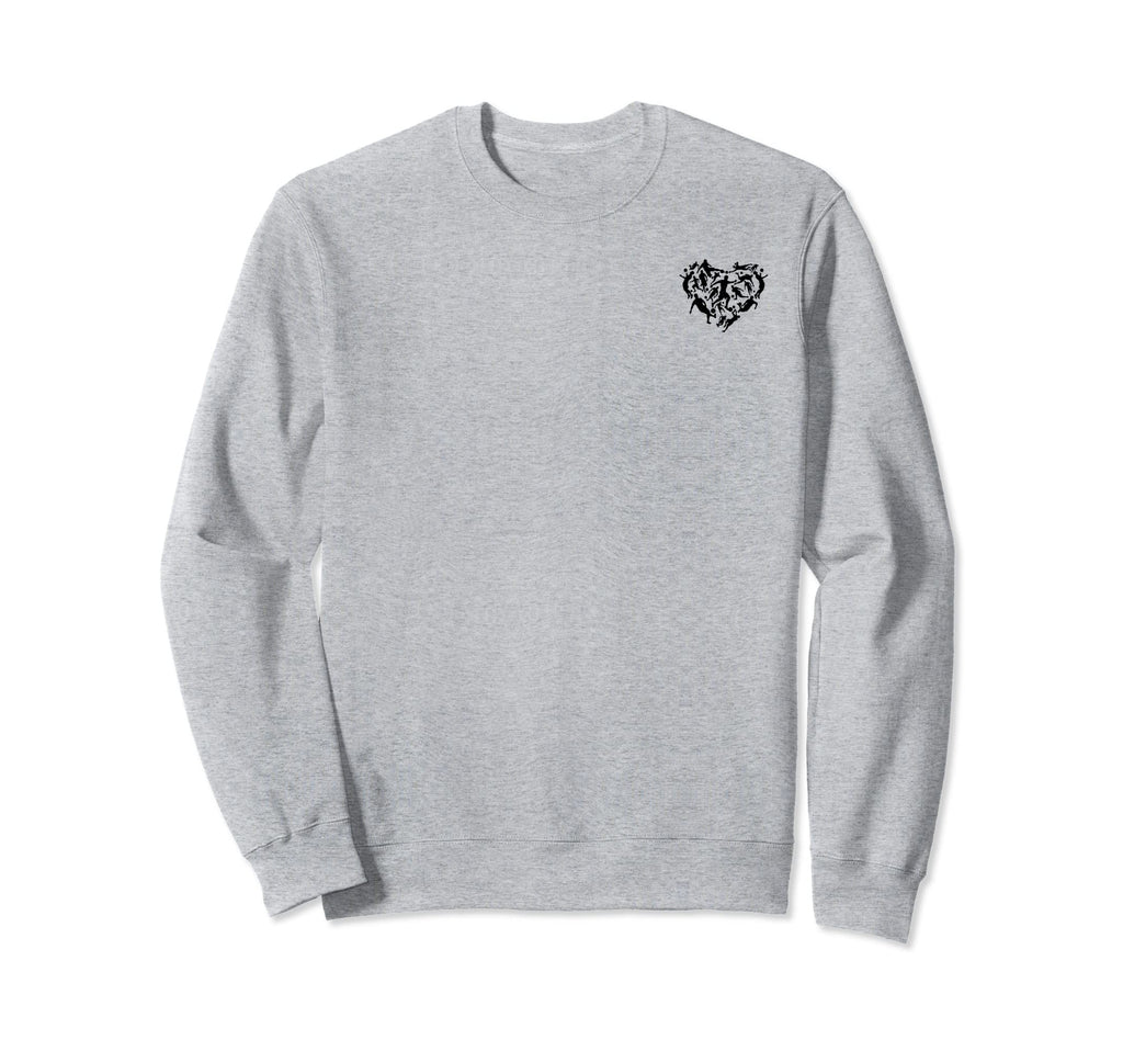 Playing Soccer Heart Soccer Sweatshirt - Minimalist Print for Adults
