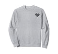 Playing Soccer Heart Soccer Sweatshirt - Minimalist Print for Adults