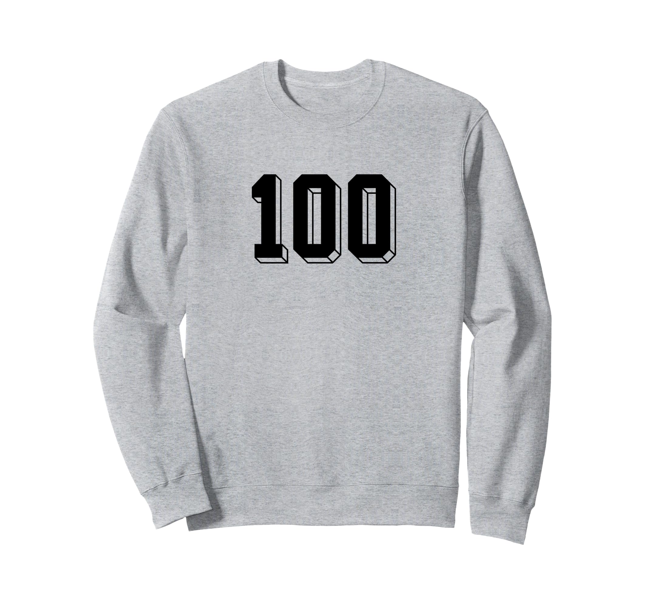 Number 100 80S 90S Soccer Team Sweatshirt - Novelty Apparel for Adults