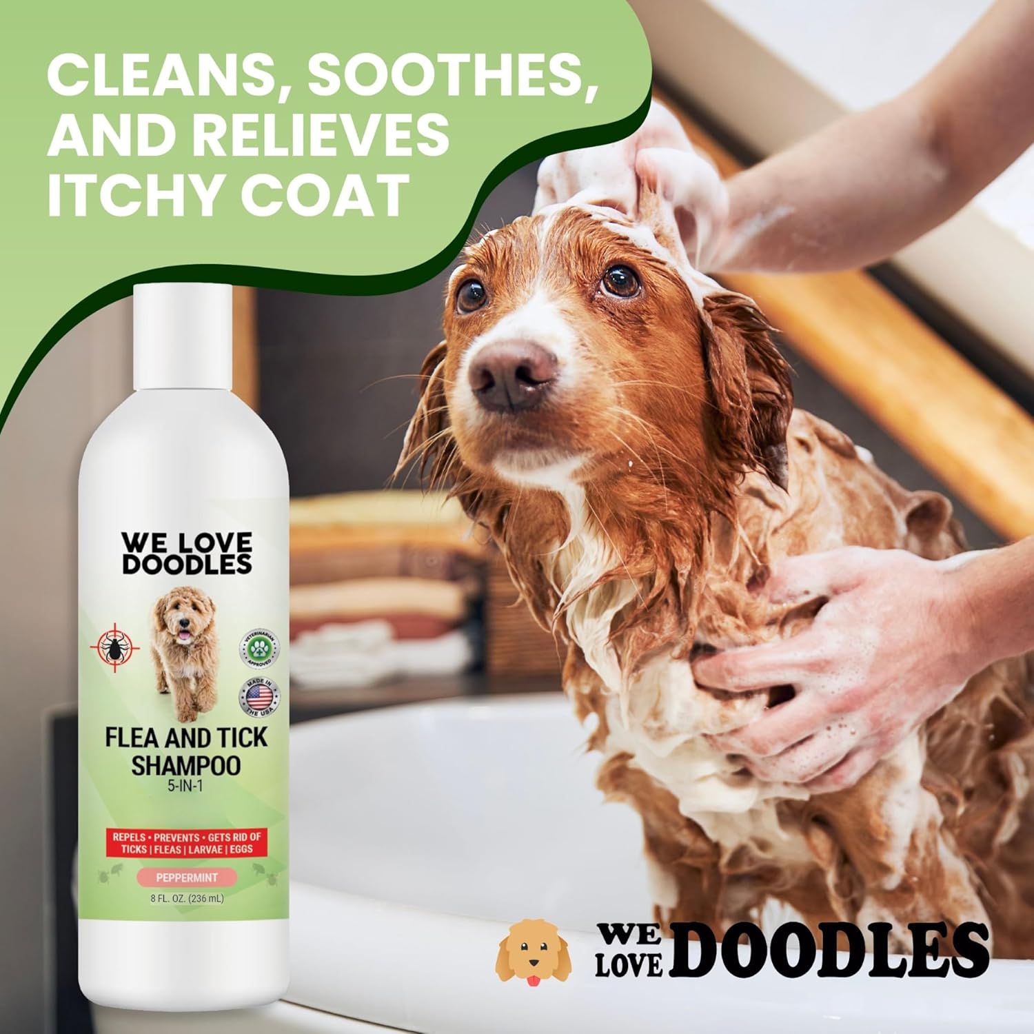 Flea and Tick Dog Shampoo 8 oz
