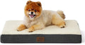 Bedsure Dog Bed for Small Dogs - Orthopedic Flat Puppy Beds with Removable Washable Cover, Egg Crate Foam Pet Mat, Suitable for Pet Up to 20 lbs