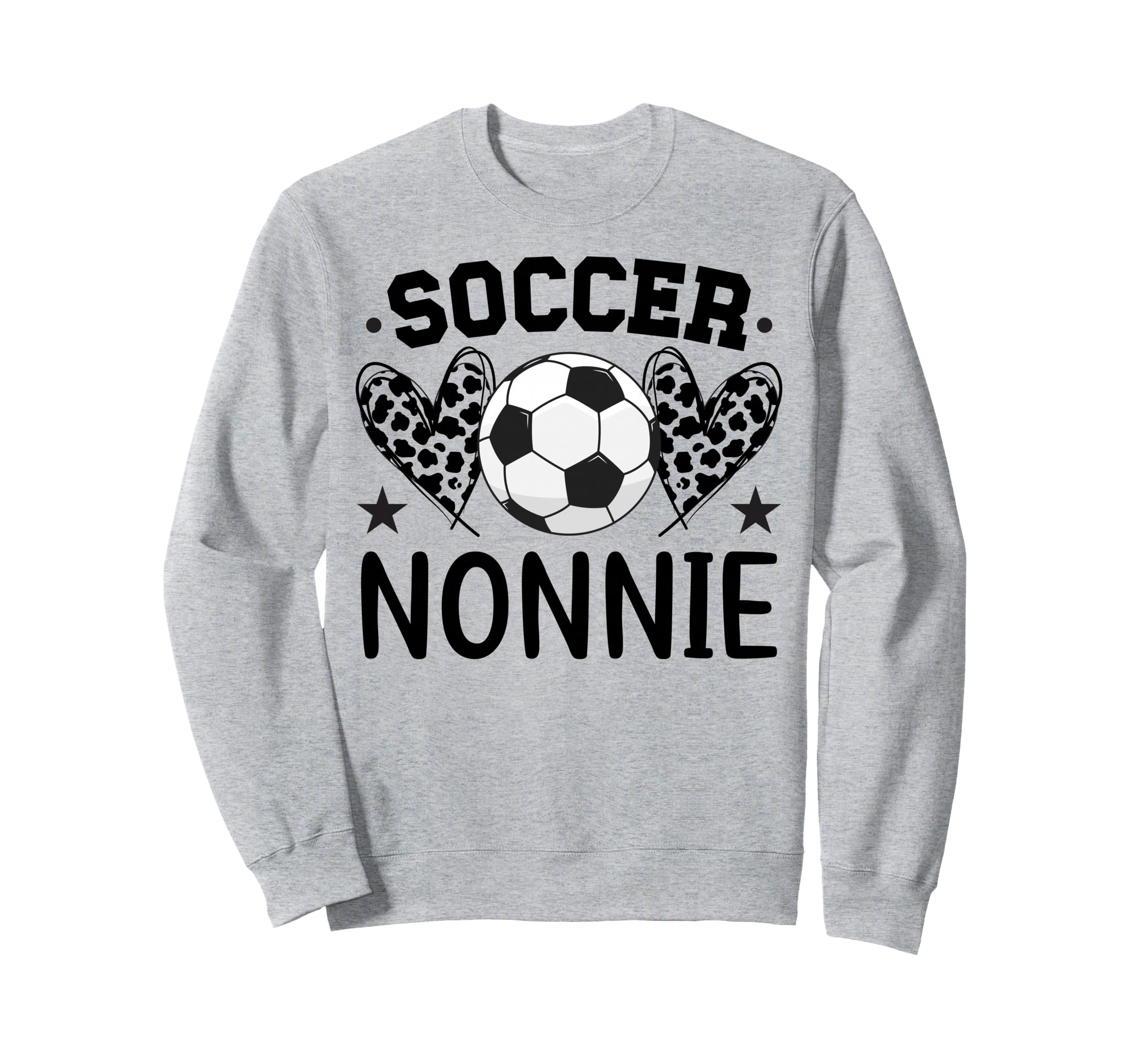 Soccer Nonnie Hearts Nonnie Sweatshirt - Casual Everyday Wear Unisex