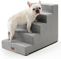 Dog Stairs for Small Dogs, 5 Tier Wider Pet Stairs for High Beds, 23.6" H Non-Slip Dog Steps for Old Cats, Puppies, Small Medium Dogs, 29.5x19.7x23.6 inch, Grey