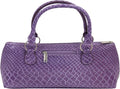 Wine Clutch Bag (Thermal Insulated) Trendy Women’s Carry Tote | Holds Red & White 750mL Bottles | Trendy Fashion | Incl. Portable Waiter-Style Corkscrew (Purple Burmese)