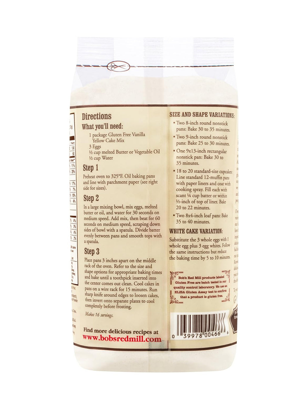 Bob's Red Mill Vanilla Yellow Cake Mix, Gluten-Free, Kosher, Case of 4 (19 oz)